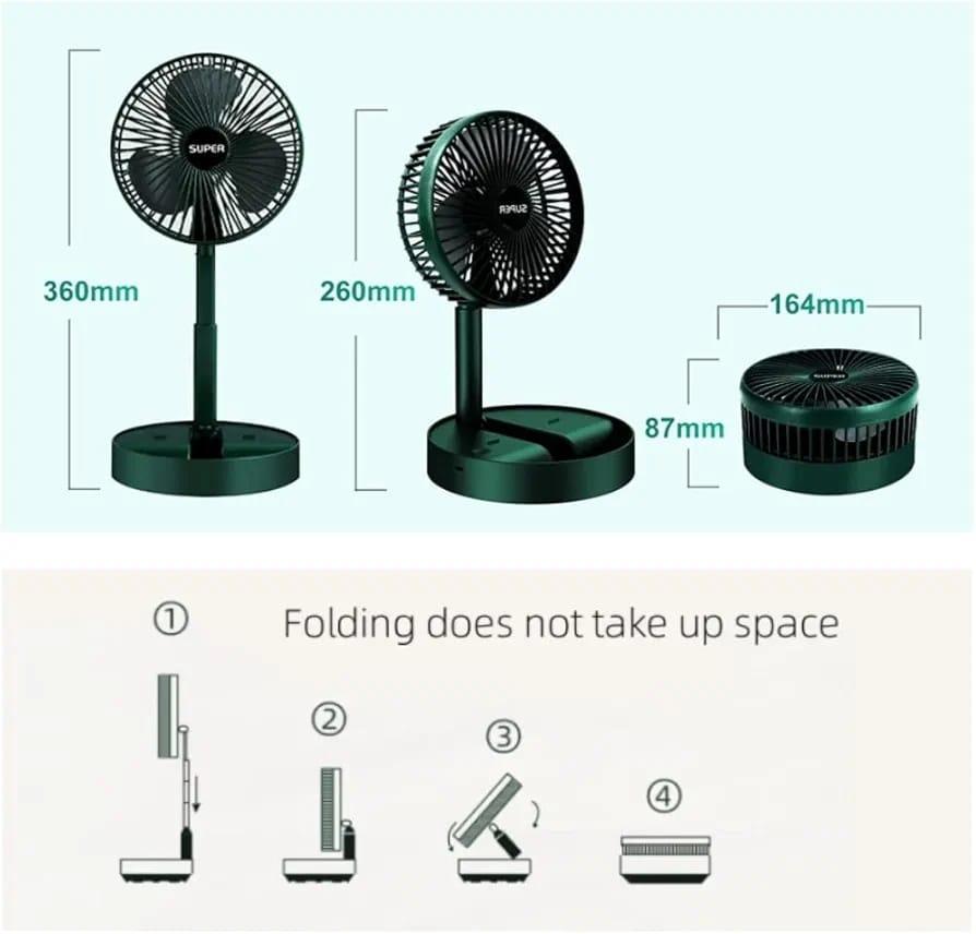 Portable USB Rechargeable Fan