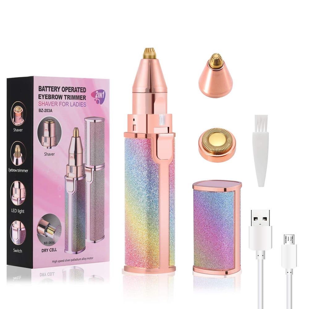 2 In 1 Eyebrow Trimmer With USB Charger