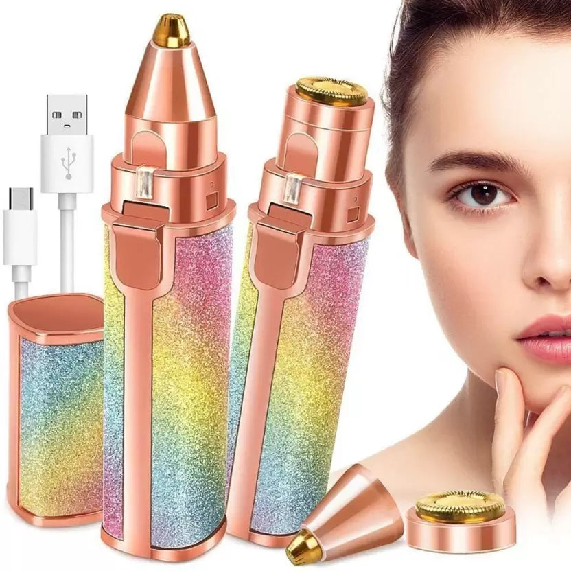2 In 1 Eyebrow Trimmer With USB Charger